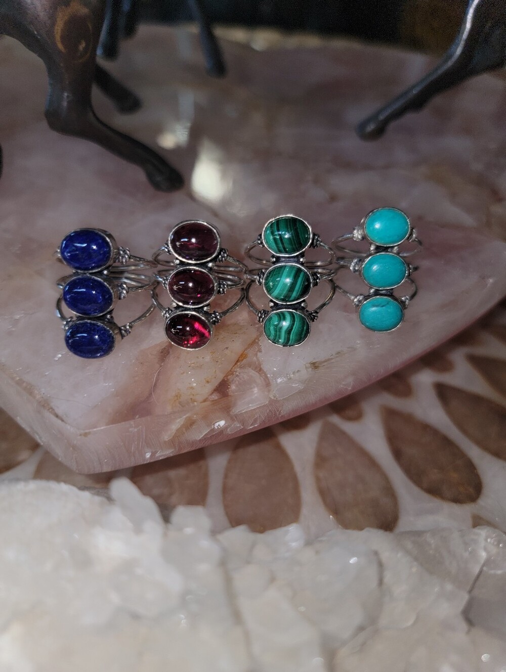Set Of 4 Rings 💙💜💚🩵 - Picture 4 of 13